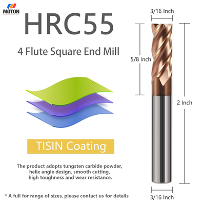 HRC 55 degree Milling Cutter Carbide End Mills