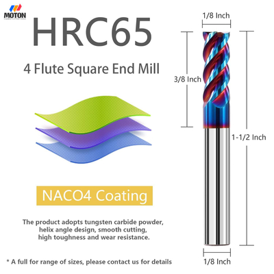 HRC 65 degree Milling Cutter Carbide End Mills