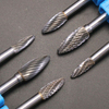 Type H Flame Shape Single/Double Cut diameter 3-25mm Tungsten Carbide Rotary Burr with Factory price