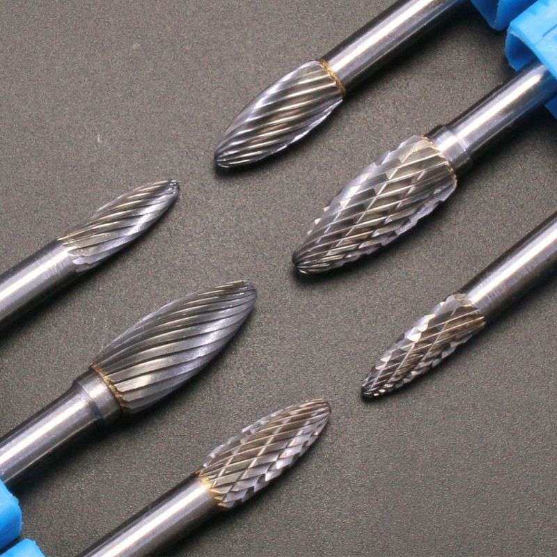 Type H Flame Shape Single/Double Cut diameter 3-25mm Tungsten Carbide Rotary Burr with Factory price