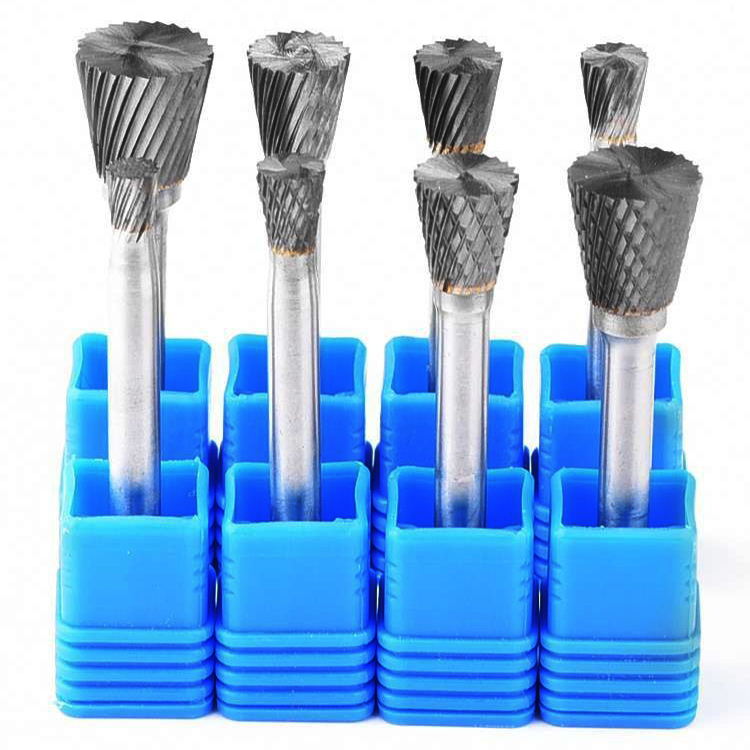Type N Inverted Cone Shape Single/Double Cut diameter 3-25mm Tungsten Carbide Rotary Burr with Factory price