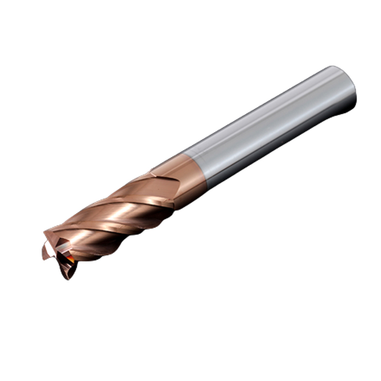 4 Flutes HRC55 Carbide Solid Flat/Square End Mill For Steel machining with Long Tool Life
