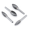 Type H Flame Shape Single/Double Cut diameter 3-25mm Tungsten Carbide Rotary Burr with Factory price