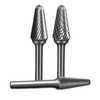 L Type Cone Shape Single/Double Cut diameter 3-25mm Tungsten Carbide Rotary Burr with Factory price