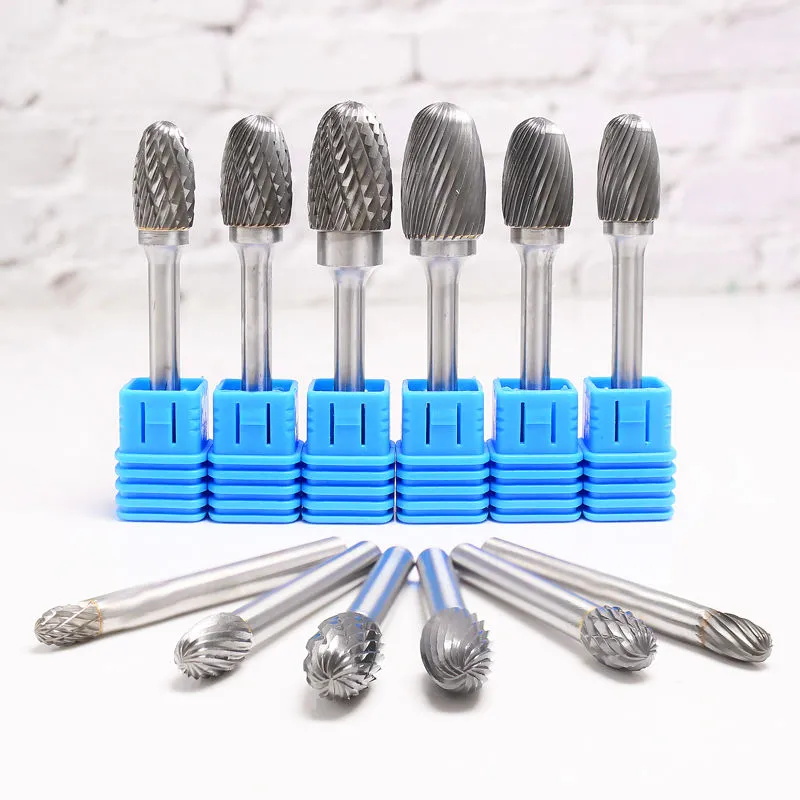 Type E Oval Shape Single/Double Cut diameter 3-25mm Tungsten Carbide Rotary Burr with Factory price