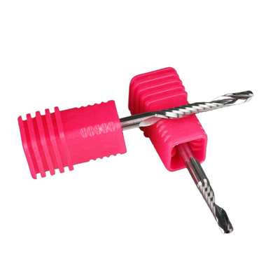 Colorful carbide one flute spiral router bit cnc single flute end mill for aluminum acrylic wood cutter 3mm 4mm 6mm 10mm