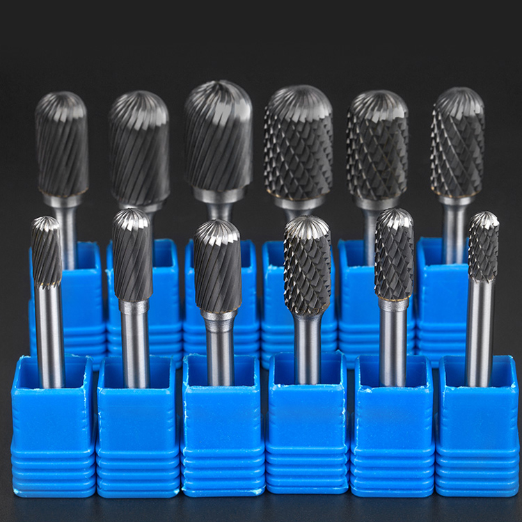 Wholesale Type C Ballnose Cylindrical Single/Double Cut 3-8mm Tungsten Carbide Rotary Burrs