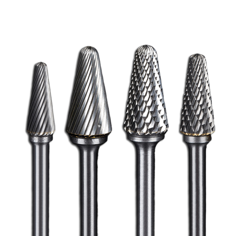 L Type Cone Shape Single/Double Cut diameter 3-25mm Tungsten Carbide Rotary Burr with Factory price