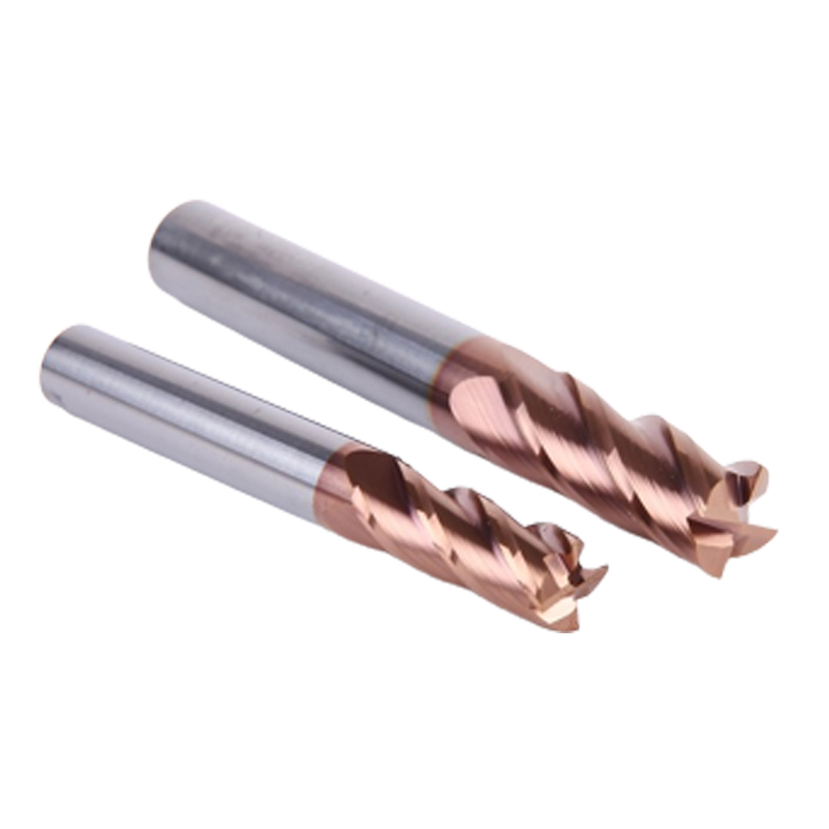 4 Flutes HRC55 Carbide Solid Flat/Square End Mill For Steel machining with Long Tool Life