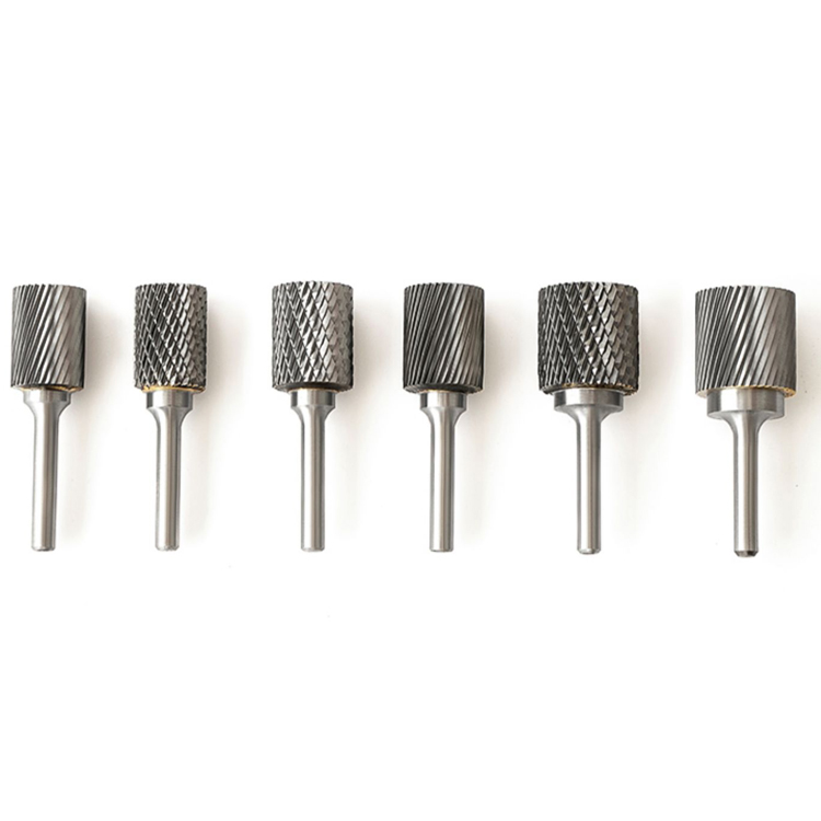 Type A Cylindrical Single/Double Cut 3-8mm Tungsten Carbide Rotary Burrs with Fine Teeth Factory price