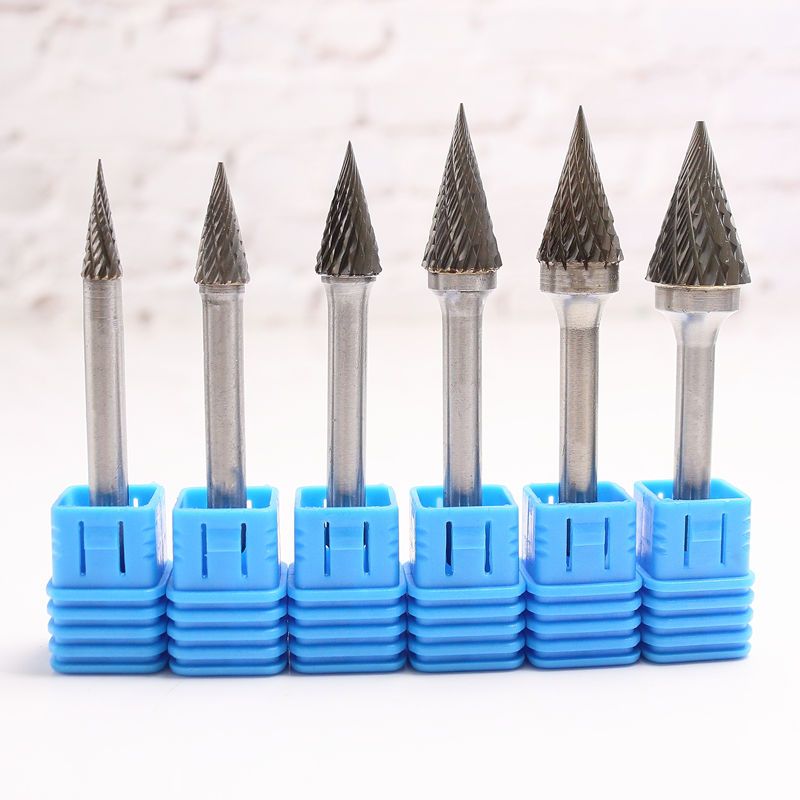 Type M Pointed Cone Shape Single/Double Cut diameter 3-25mm Tungsten Carbide Rotary Burr with Factory price