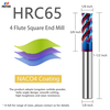 HRC 65 degree Milling Cutter Carbide End Mills