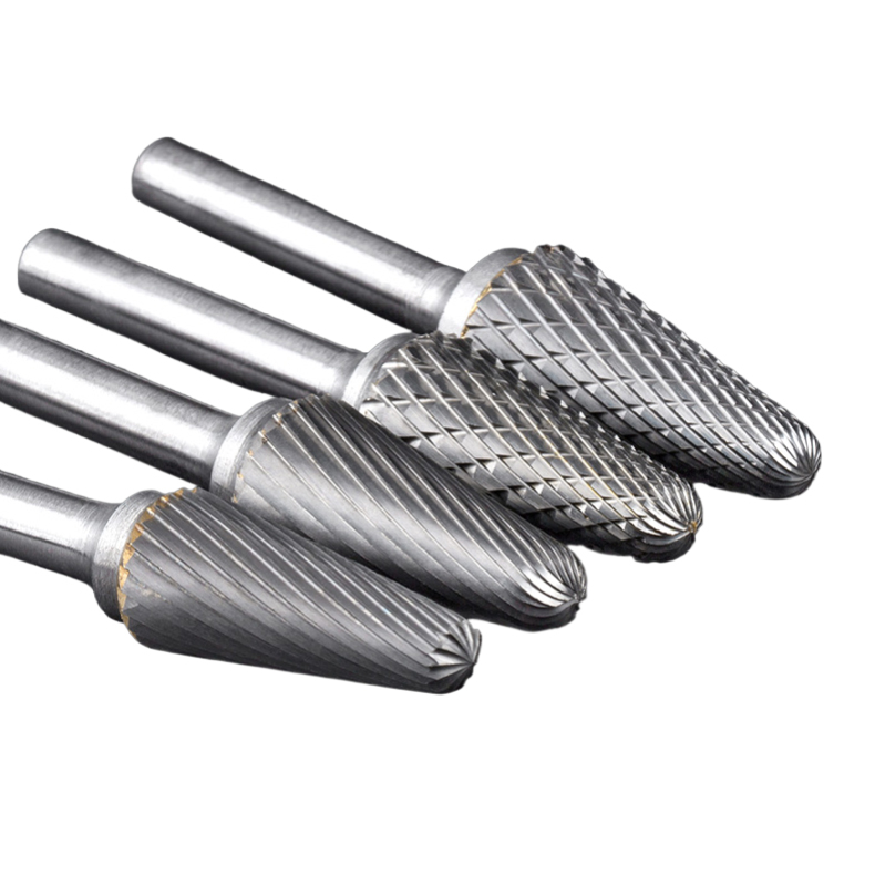 L Type Cone Shape Single/Double Cut diameter 3-25mm Tungsten Carbide Rotary Burr with Factory price