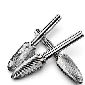 Type F Ballnose Tree Shape Single/Double Cut 3-8mm Tungsten Carbide Rotary Burr with Factory price