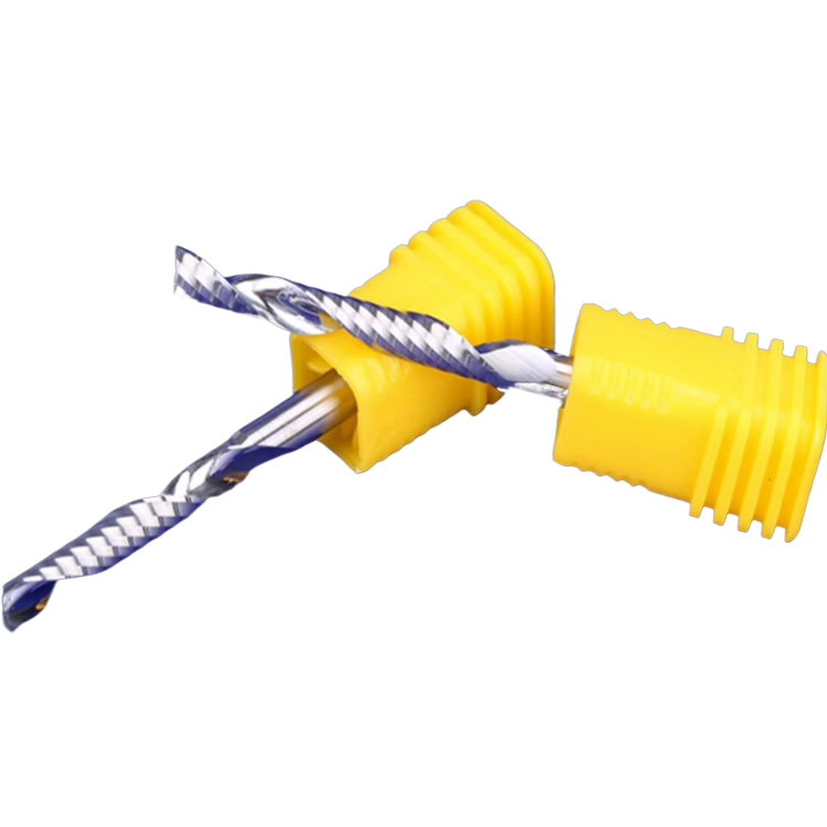 Colorful carbide one flute spiral router bit cnc single flute end mill for aluminum acrylic wood cutter 3mm 4mm 6mm 10mm