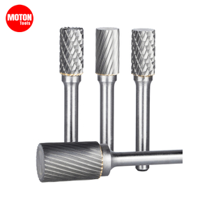 Type A Cylindrical Single/Double Cut 3-8mm Tungsten Carbide Rotary Burrs with Fine Teeth Factory price