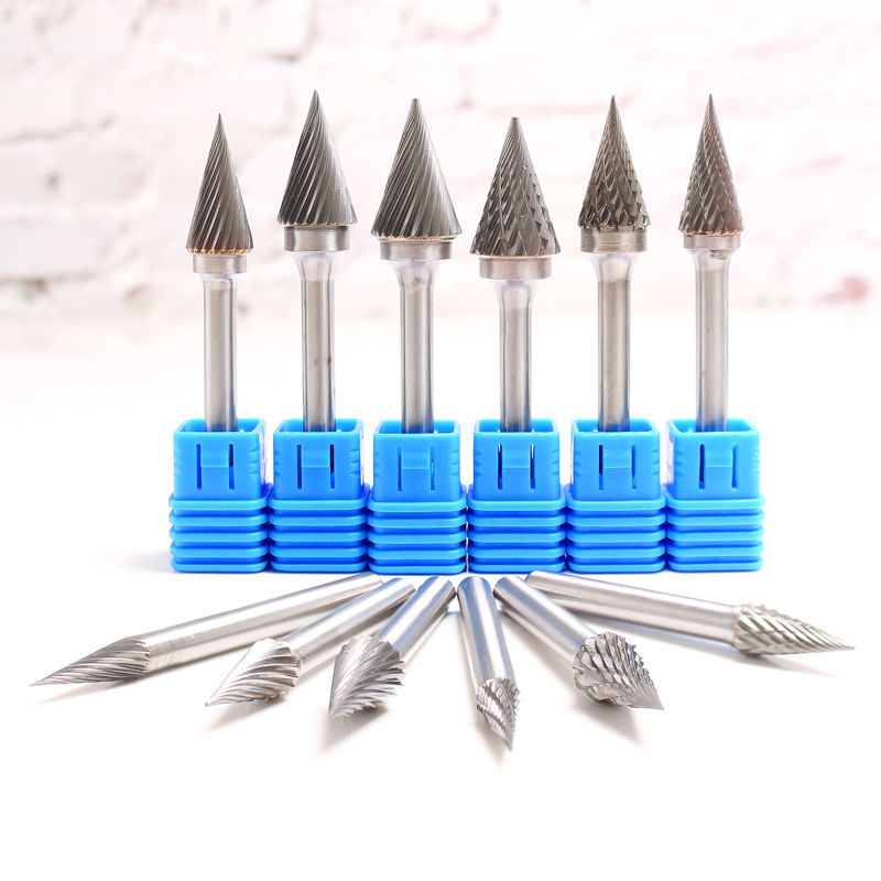 Type M Pointed Cone Shape Single/Double Cut diameter 3-25mm Tungsten Carbide Rotary Burr with Factory price