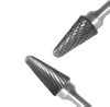 L Type Cone Shape Single/Double Cut diameter 3-25mm Tungsten Carbide Rotary Burr with Factory price