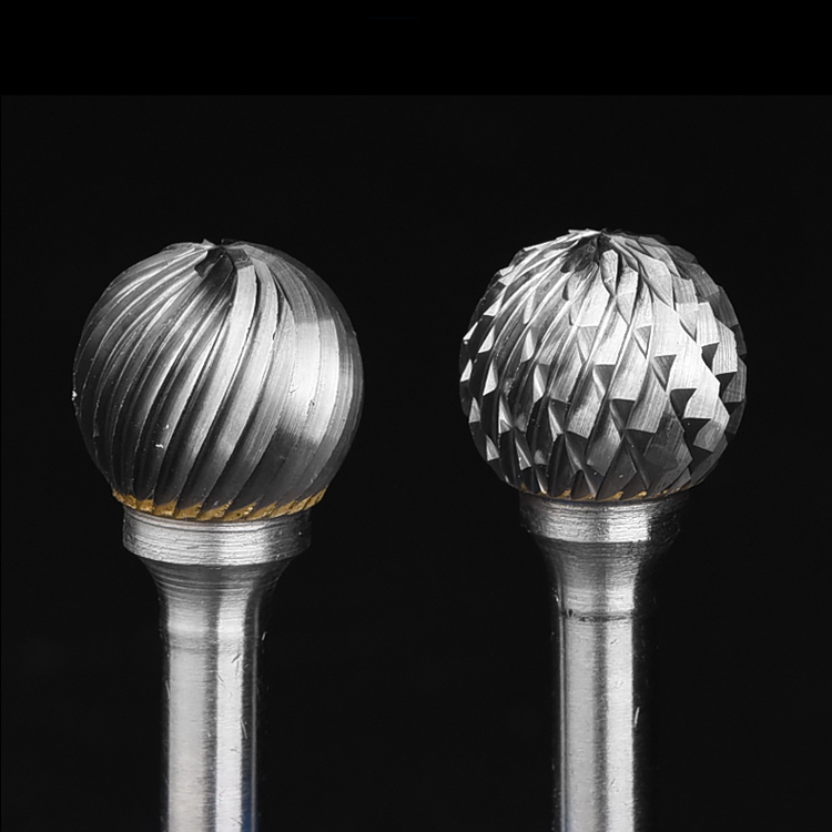 Type D Ball Shape Single/Double Cut 3-8mm Tungsten Carbide Rotary Burrs with Factory price