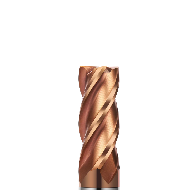 4 Flutes HRC55 Carbide Solid Flat/Square End Mill For Steel machining with Long Tool Life