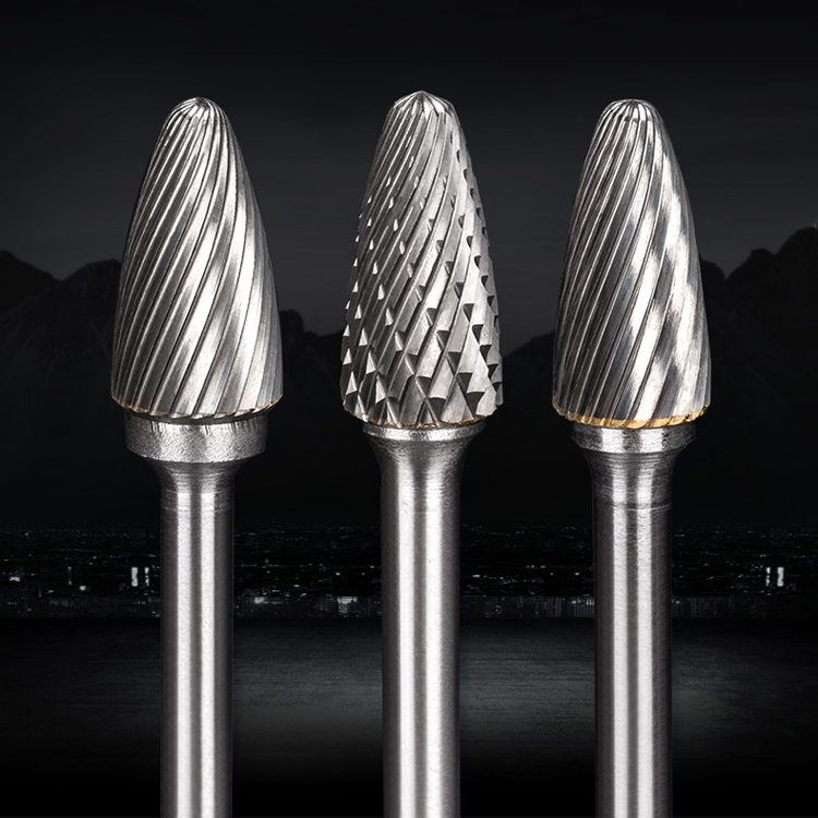 Type F Ballnose Tree Shape Single/Double Cut 3-8mm Tungsten Carbide Rotary Burr with Factory price